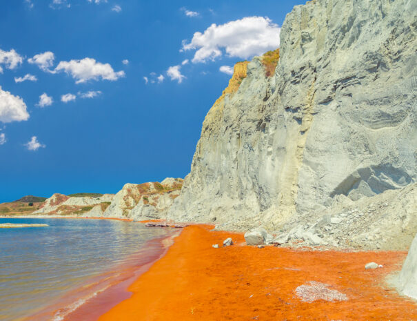 Xi Beach red sand